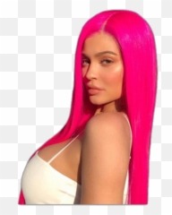 Kylie Jenner Kyliejenner Woman Lady Girl Pink Pinkhair - Kylie Jenner With Pink Hair Png,Kylie Jenner Transparent