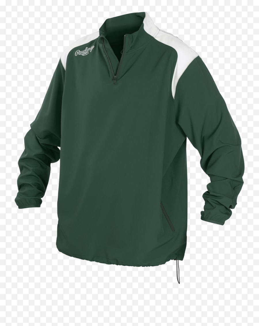 Unisex Youth Quarter Zip Long Sleeve Baseball Jacket Dark Png Daylily Green Icon