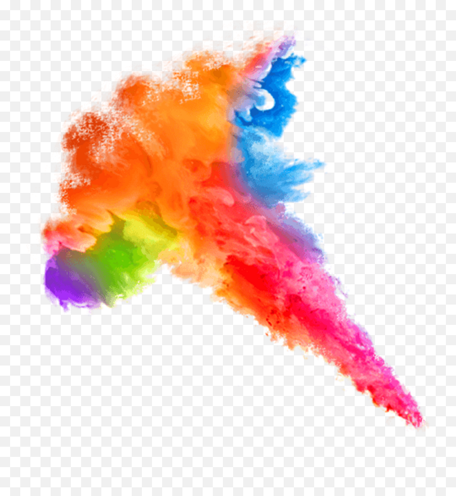 Download Watercolor Colorsplash Colorful Ink Rainbow - Rainbow Smoke Transparent Png,Smoke Cloud Png
