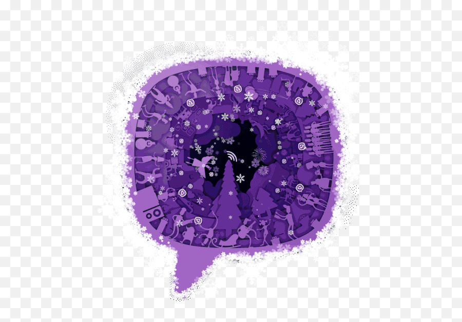 Viber Vietnam Purple Christmas - Illustration Png,Confetti Gif Transparent Background