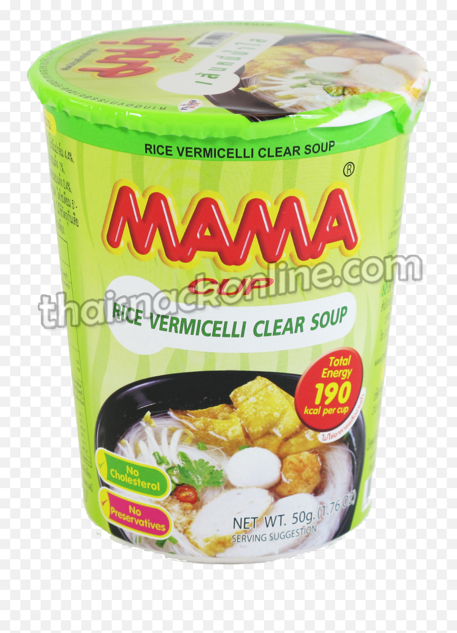 Mama Cup - Rice Vermicelli Clear Soup 50g Thaisnackonline Mama Cup Rice Vermicelli Clear Soup Png,Rice Transparent