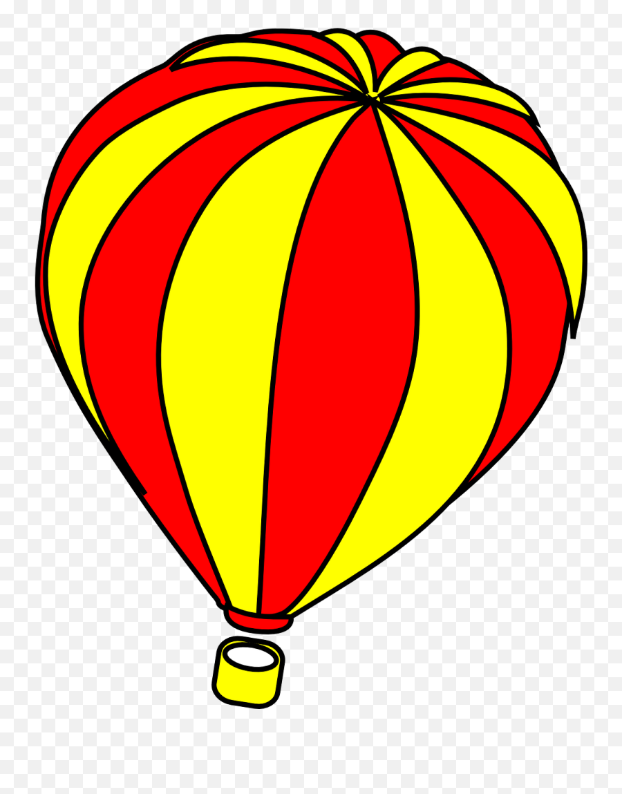 Hot - Air Balloon Fly Yellow Free Vector Graphic On Pixabay Red Yellow Hot Air Balloon Png,Red Balloon Transparent Background
