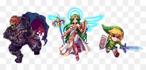 Smash Bros Characters Turned Into Gorgeous Pixel Art - Palutena Goddess Of Light Png,Ganondorf Png