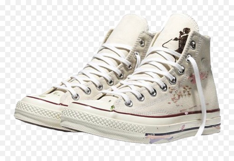 Converse Shoes Png - Pair Of White Low Top Converse Transparent Background,Sneakers Transparent Background