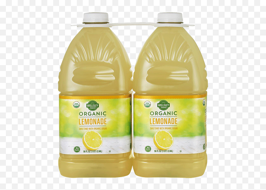 Wellsley Farms Organic Lemonade 2 Pk - 96 Oz Plastic Bottle Png,Lemonade Png