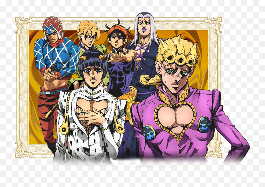 Golden Wind Anime Lines Up New Op - Bizarre Adventure Part 5 Png,Anime Lines Png
