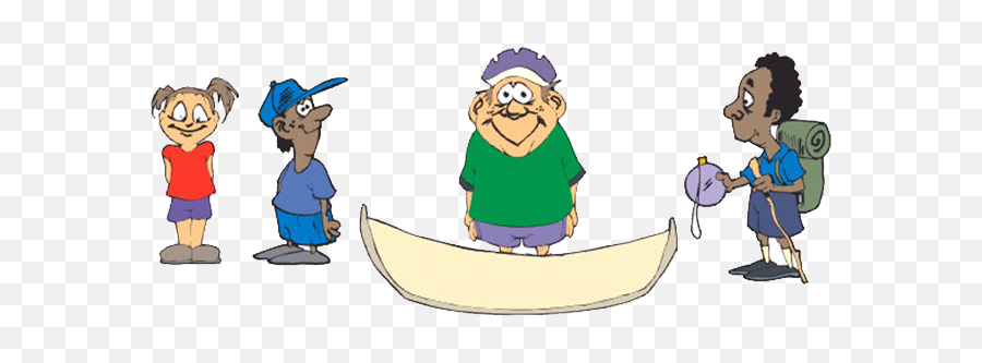 Crossing The River - Cartoon Png,Canoe Png
