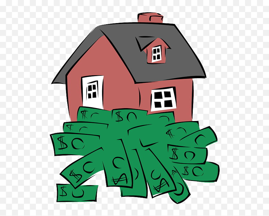Cartoon Money Notes Homes Estate - Money Clip Art Png,House Cartoon Png