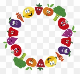Flowerleaffood Png Clipart - Royalty Free Svg Png Vegetable And Fruit Vector Frame,Veggies Png