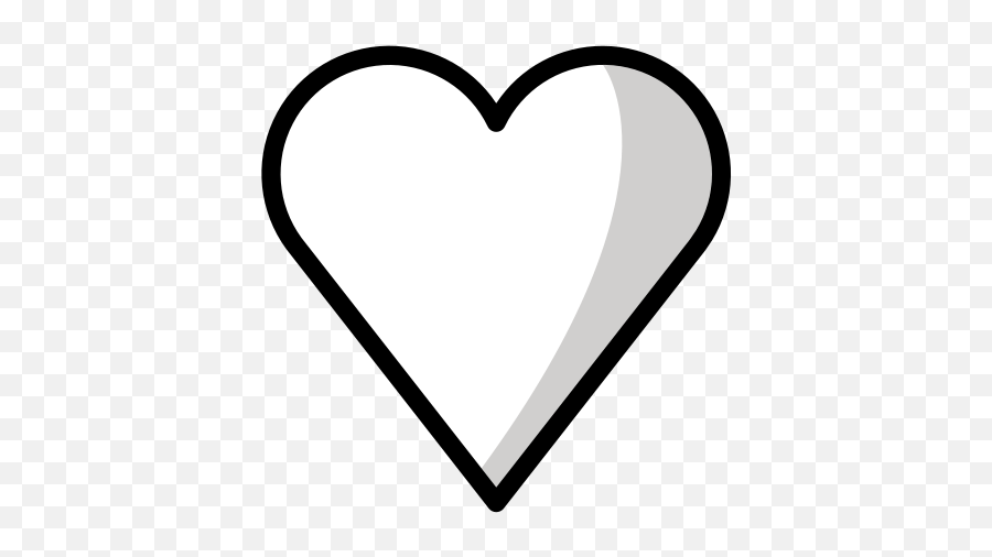 White Heart - Emoji Meanings U2013 Typographyguru Heart Png,White Heart Transparent