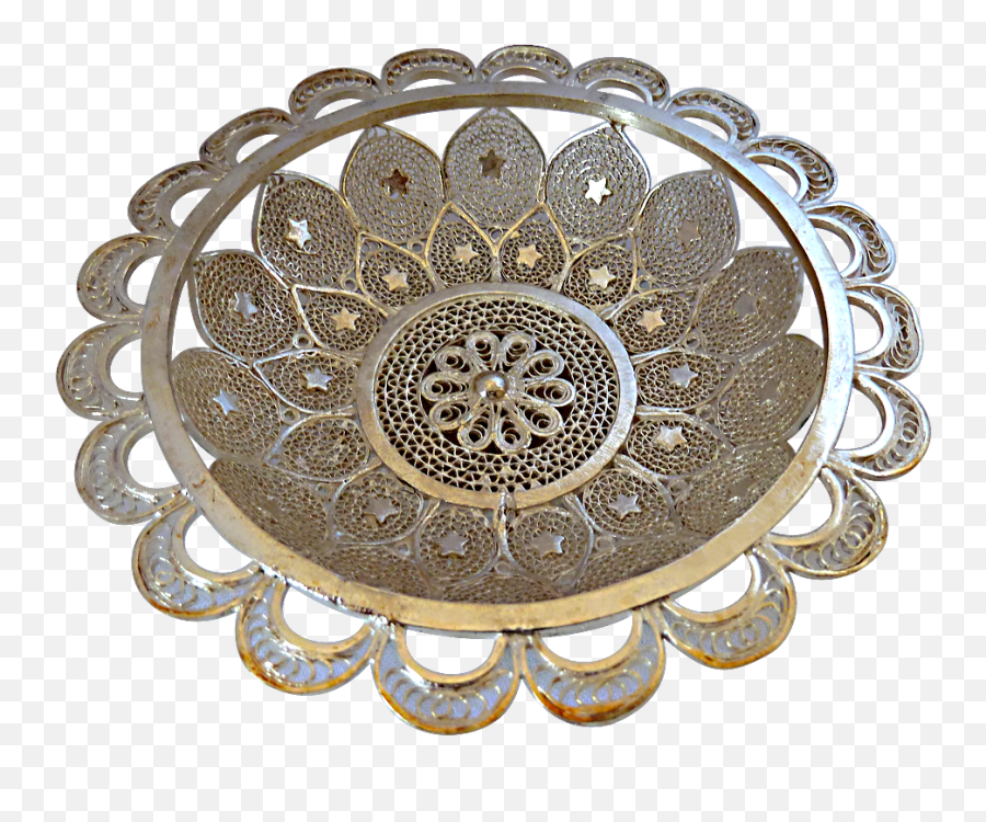 Unique Silver Filigree Bowl - Handicrafts Of Orissa Decorative Png,Filigree Png
