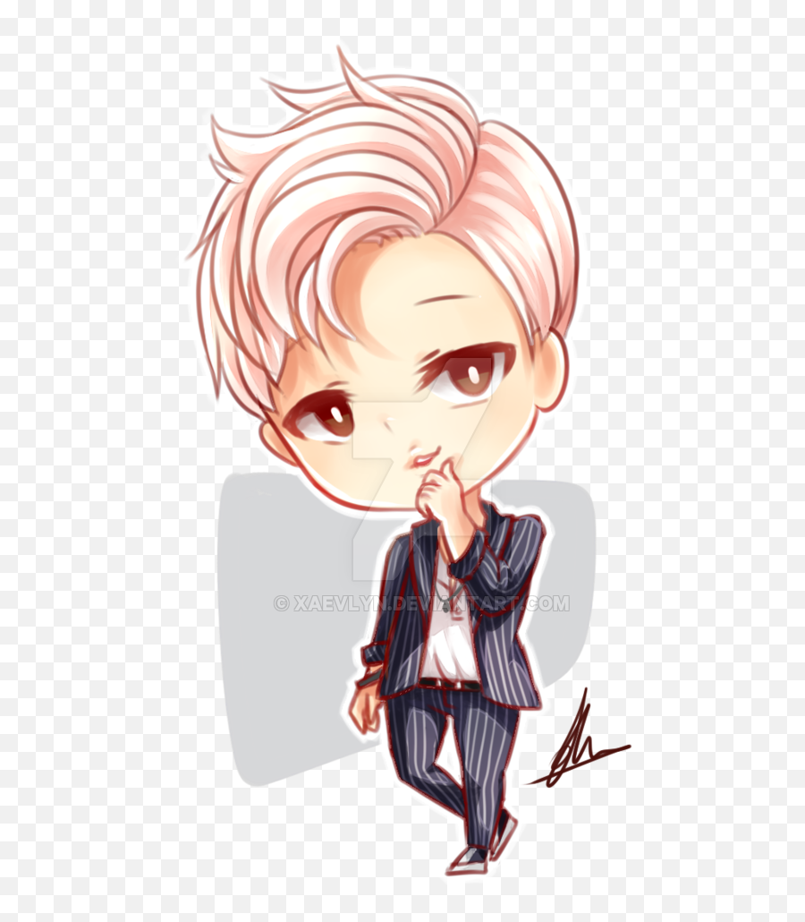 By Xaevlyn - Chibi Portrait Transparent Background Png,Rap Monster Png