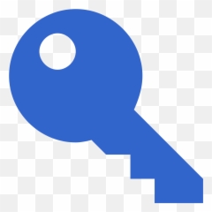 Open - Transparent Blue Key Icon png