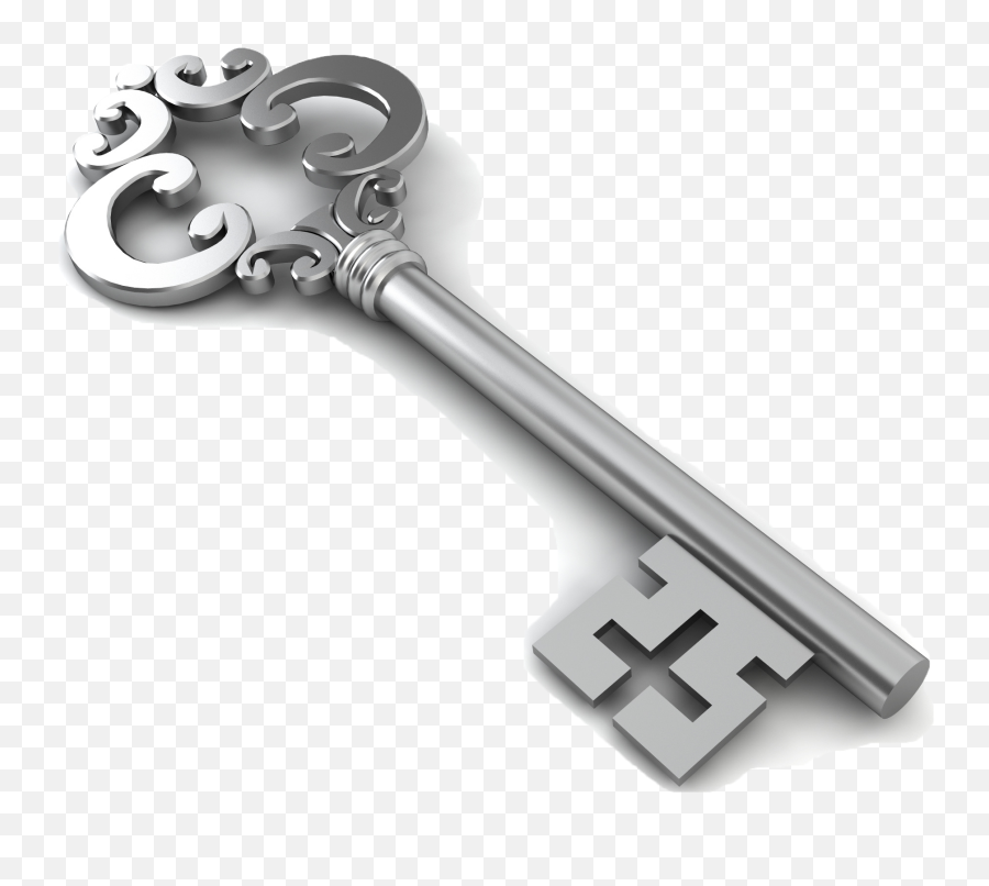 Silver House Key Png Transparent