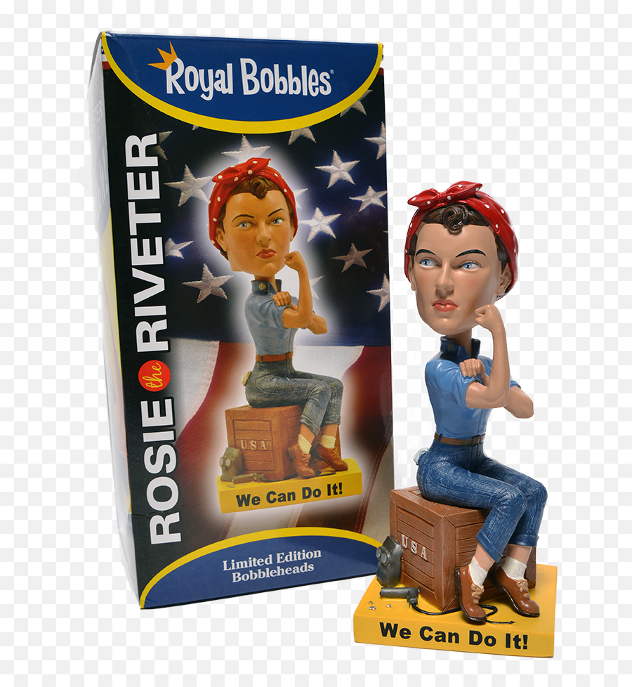 Rosie The Riveter Bobblehead - Figurine Png,Rosie The Riveter Png