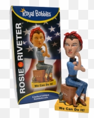 Rosie The Riveter Bobblehead - Figurine Png,Rosie The Riveter Png