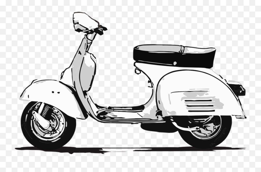 Download Free Png Scooter Motorcycle Transparent Image - Vespa Clipart,Motorcycle Clipart Png