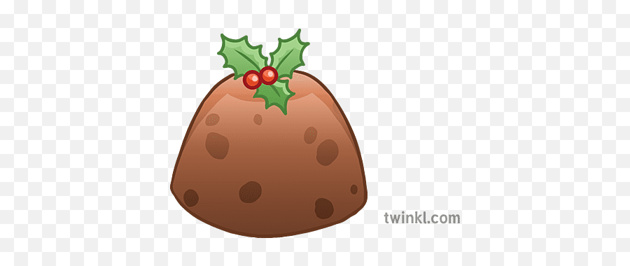 Christmas Pudding Emoji Icon Xmas Phone - Holly Png,Pudding Icon