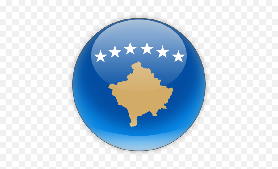 Round Icon Illustration Of Flag Kosovo - Kosovo Flag Png,Round Flag Icon