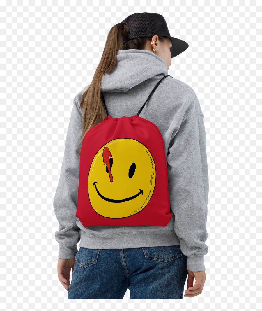 Watchmen Handdrawn Smiley Face Drawstring Bag - Drawstring Png,Mob Psycho 100 Icon