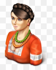 Female User Icon Ukrainian Motifs Iconset Artuacom - png