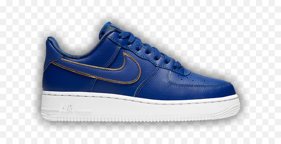 Wmns Air Force 1 Low U0027blue Gold Swooshu0027 - White And Blue And Gold Air Forces Png,Air Force Icon