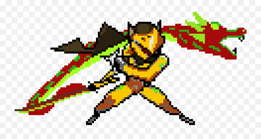 Pixel Art Gallery - Pixel Art Overwatch Genji Png,Genji Ult Icon