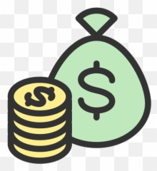 Money Bag Coins - Transparent PNG u0026 SVG vector file Dollar Between Hands Symbol