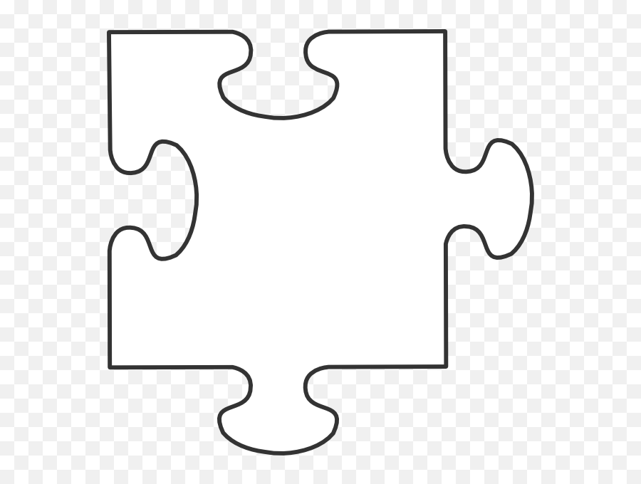White Puzzle Piece Transparent Png - Piece Puzzle Drawing,Puzzle Pieces Png