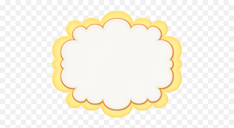 Cloud Frame Png Image - Frame Vintage Amarelo Png,Cloud Frame Png