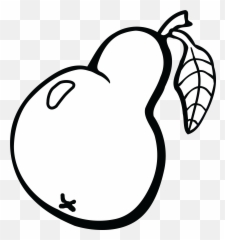 Pear Clipart Black And White Png - Free Clipart Pear,Pear Png