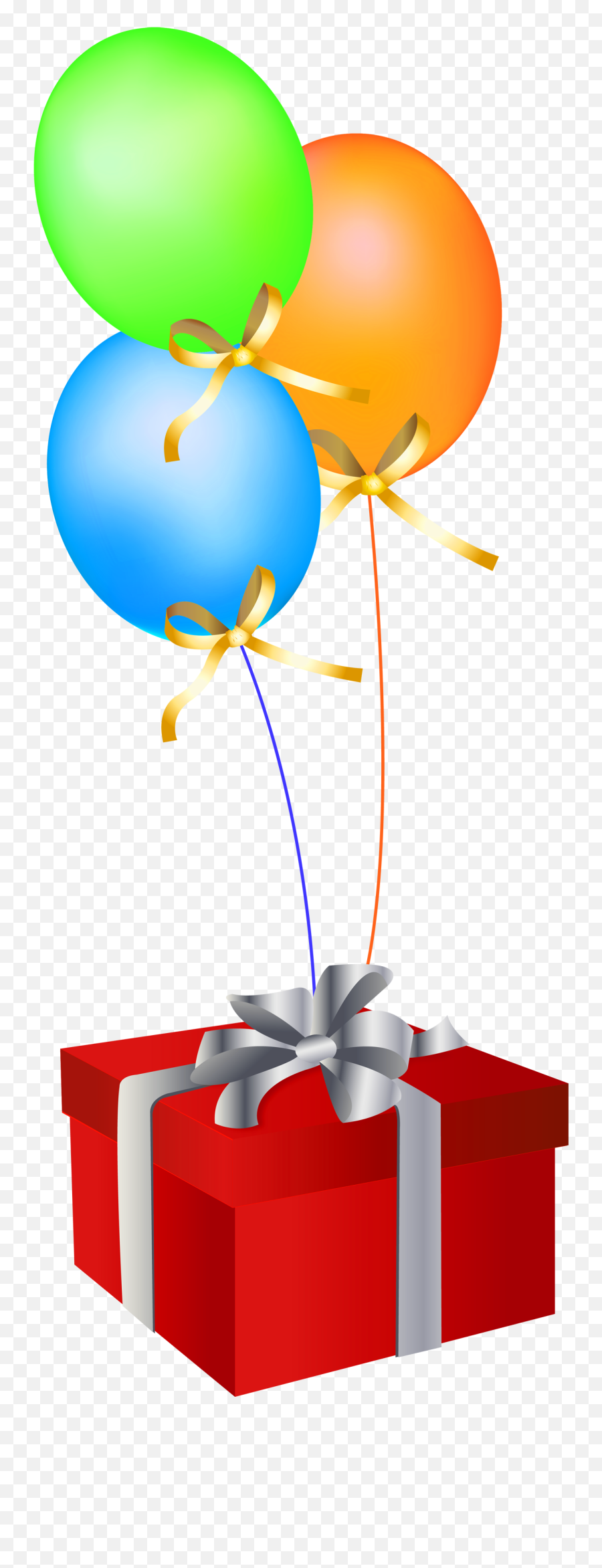 Download Box Gift Balloons Balloon Greeting Birthday Red Hq - Birthday Box With Balloons Png,Birthday Present Png