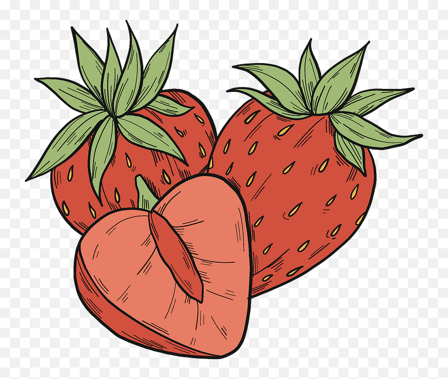 Half Strawberry Clipart Free Download Transparent Png - Strawberry,Strawberry Clipart Png