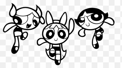 Powerpuff Girls Logo Black And White - png