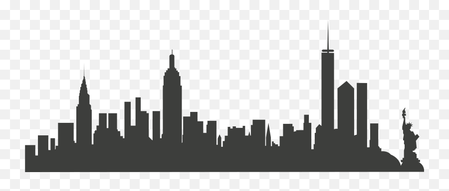 New York City Skyline Clip Art - New York City Skyline Clipart Png,New York Skyline Silhouette Png
