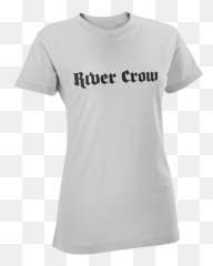 Women T - Shirt River Crow Logo White Active Shirt Png,Crow Logo
