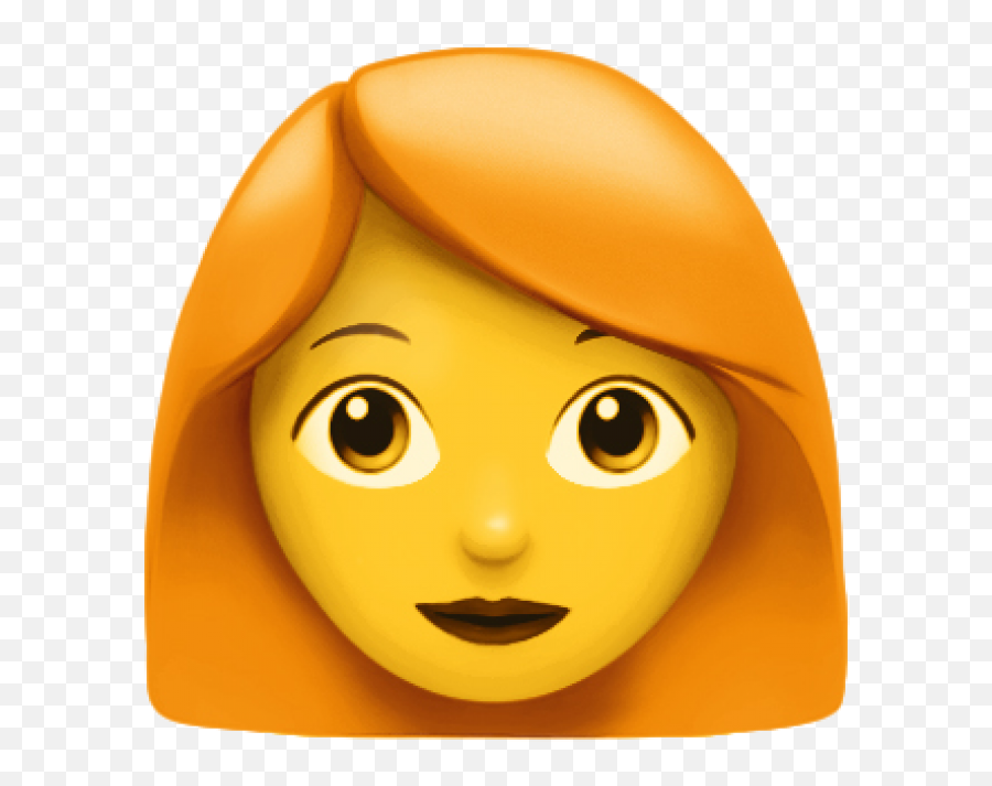 Download Hd Ginger Woman Emoji Png Transparent - Emoji Red Hair Woman Emoji,Emoji Transparents