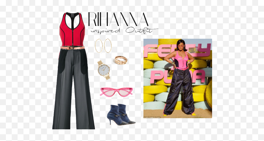 Rihanna Inspired Outfit 3 Shoplook - Coachella 2018 Rihanna Coachella Png,Rihanna Transparent