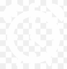 White Alarm Clock Icon - Transparent Background White Clock Icon Png,Alarm Png