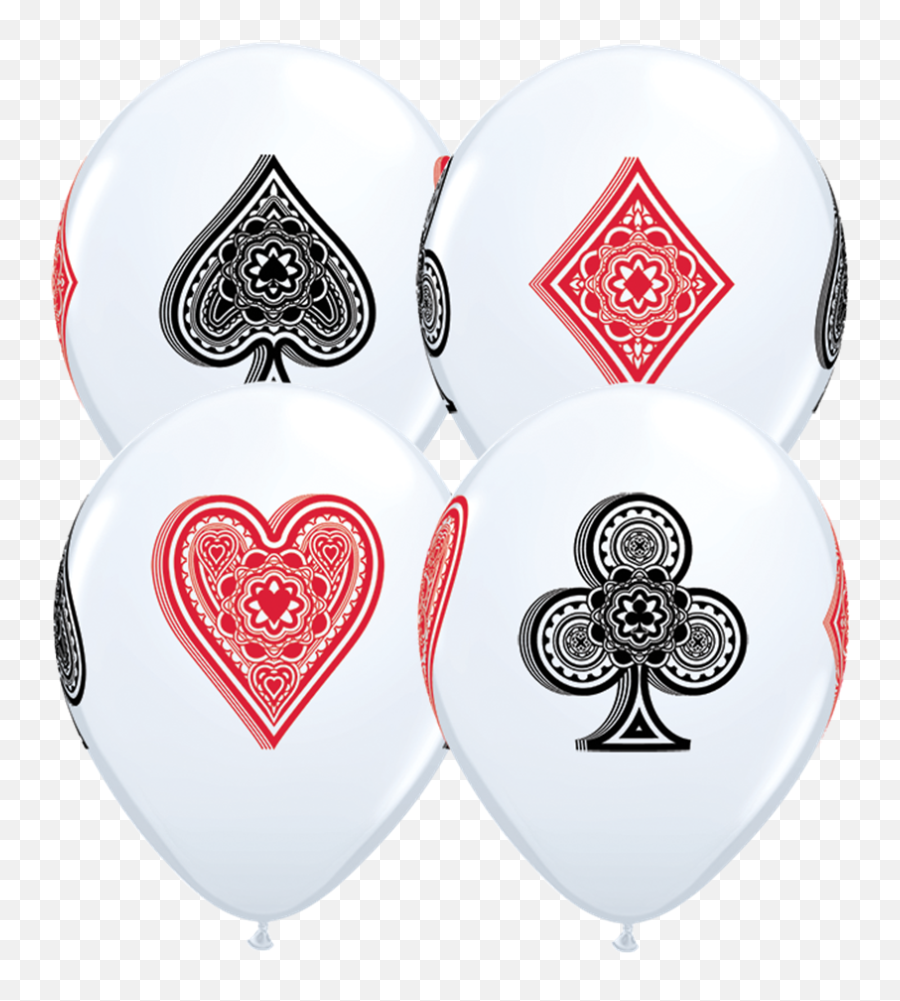 Card Suits Casino Latex Balloons - Balloon Png,Card Suits Png