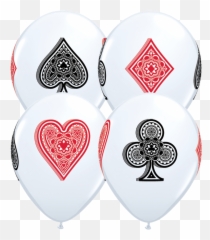 Card Suits Casino Latex Balloons - png