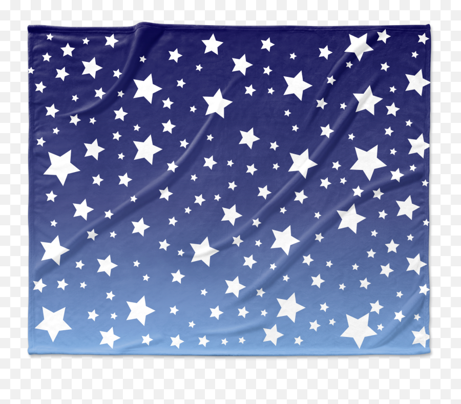 White Stars Blue Ombre Blanket - American Png,White Star Png