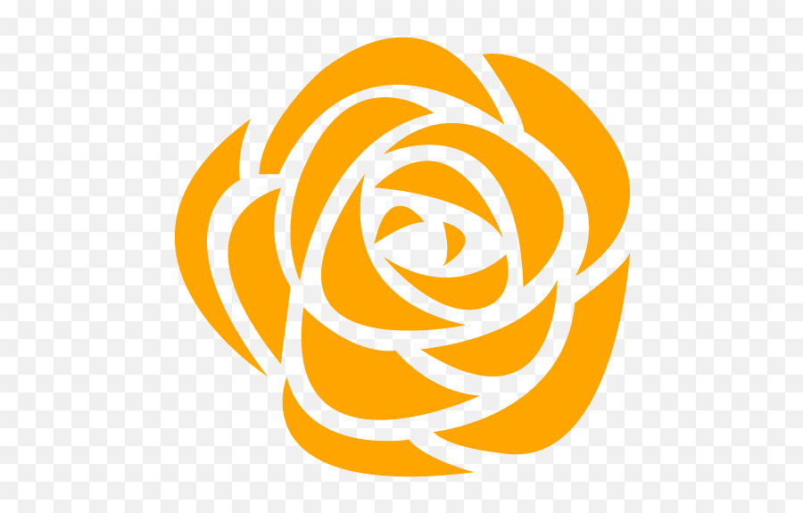 Orange Rose Icon - Orange Flower Icon Png,Orange Flower Png