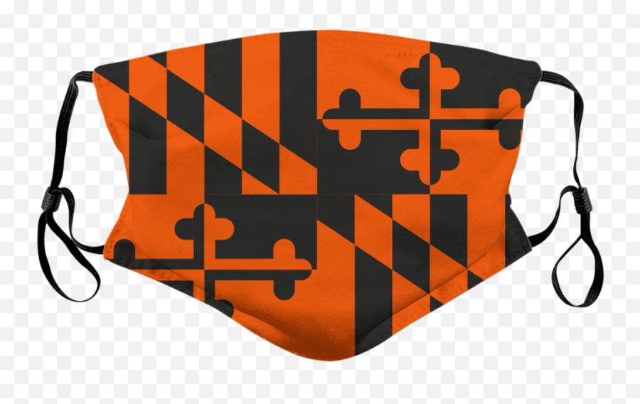 Black Maryland Flag Face Mask - Maryland State Flag Png,Maryland Flag Png