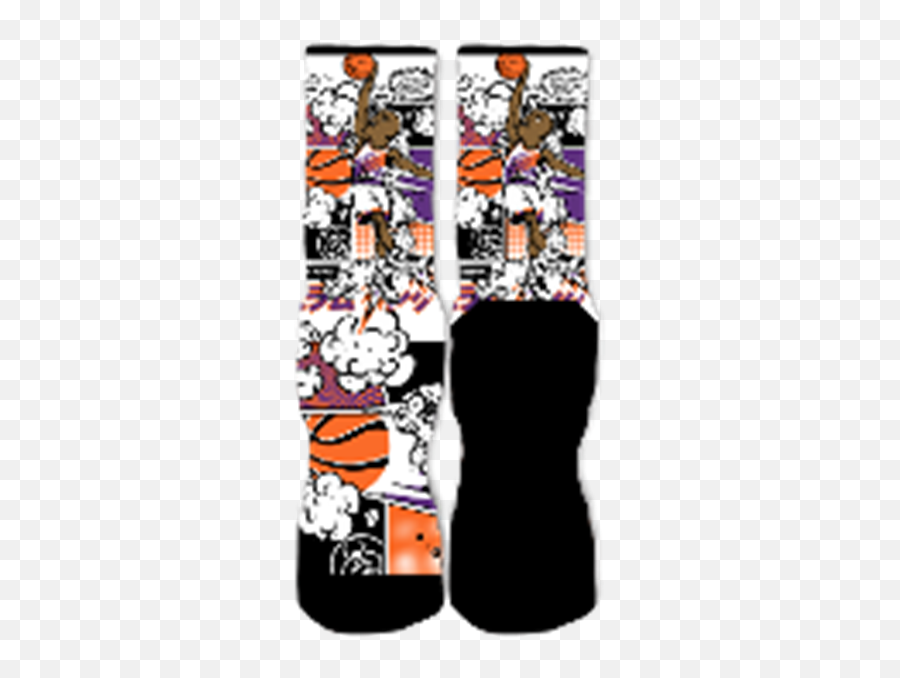 Charles Barkley Comic Slam Custom Socks - For Teen Png,Charles Barkley Png