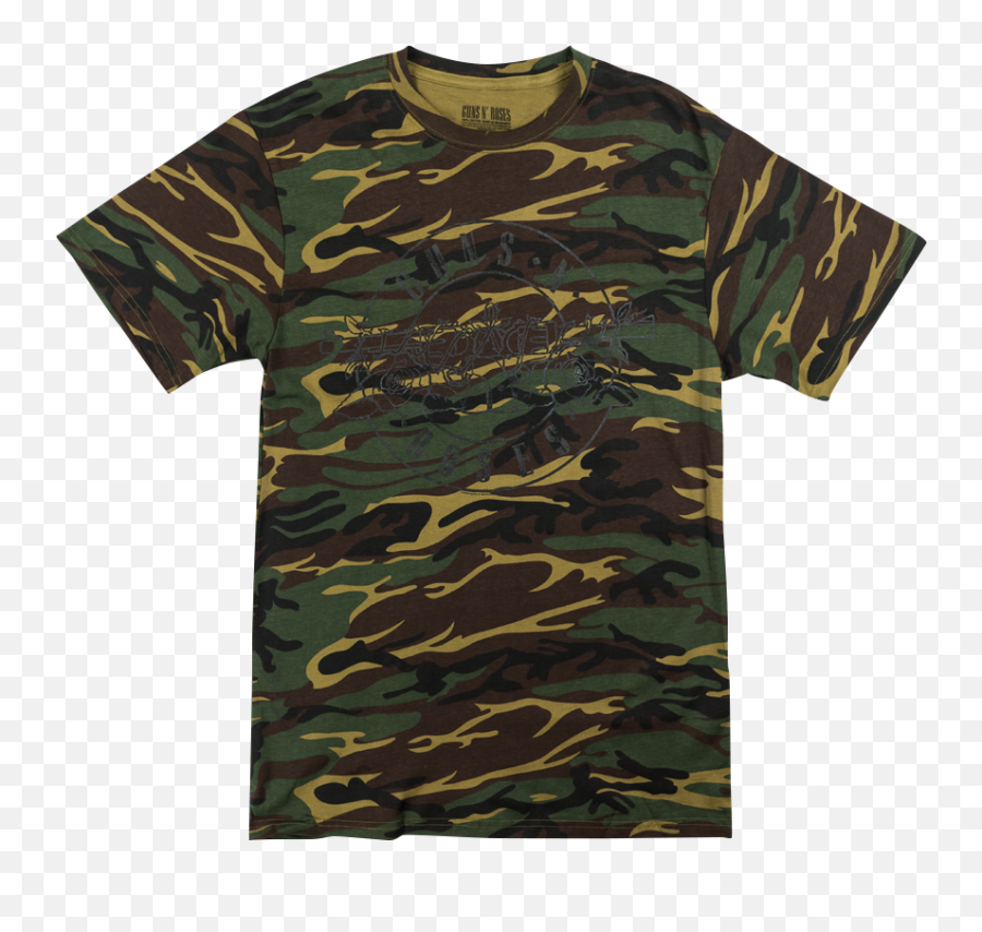 Bullet Green Camo Tee - Camo Shirt Transparent Png,Camouflage Png
