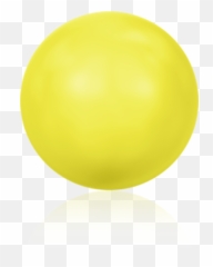 Neon Yellow 4mm 5810 Swarovski Round Drilled Pearl - Solid Png,Neon Circle Png
