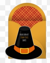 Pilgrim Hat Invitations Thanksgiving Invitation Dinner - Clip Art Free png