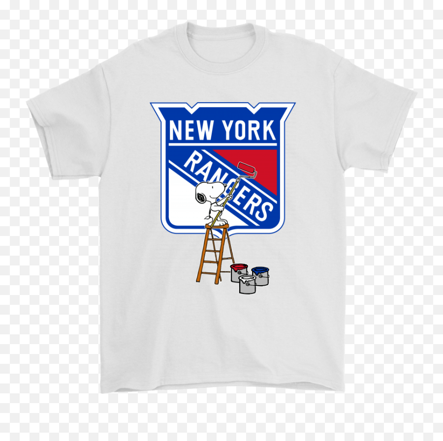 Snoopy Paints The New York Rangers Logo - New York Rangers Png,New York Rangers Logo Png