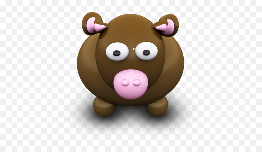 Brown Cow Icon - All Animals Icons Softiconscom Brown Cow Cartoon Png,Cow Icon